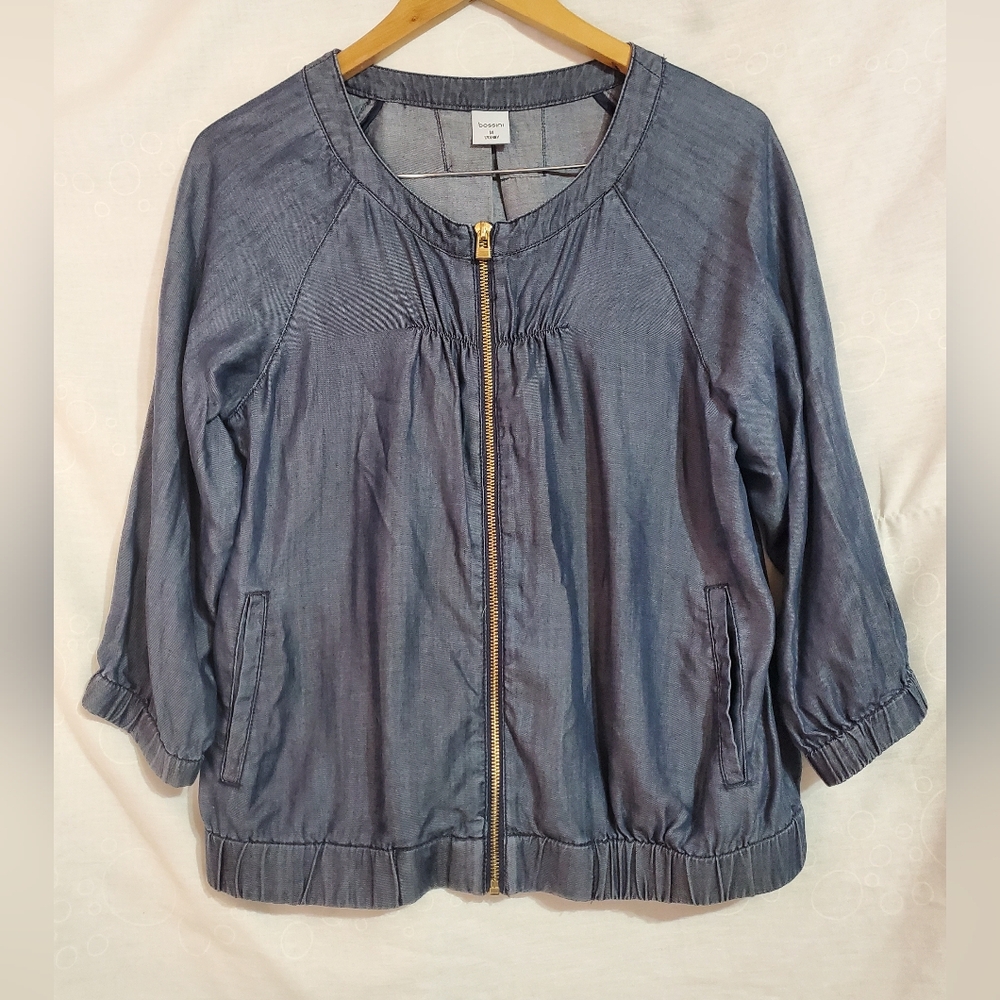 Bossini Women's Blue Zip-Up Jacket